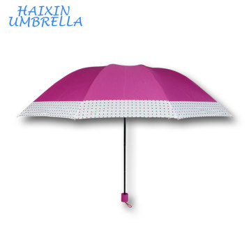 Cor-de-rosa Guarda Chuva EUA e Brasil Mercado Big Folding Umbrella Atacado Fabricante China